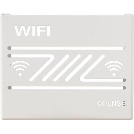 Wandmontierte Aufbewahrungsbox für WLAN-Router – Dekoratives Wandregal – Wanddekoration – Multifunktionaler Router-Organizer – Kabelorganizer – Weiß (1/3)