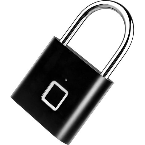 Cadenas à empreinte digitale intelligente sans clé rechargeable 20 doigts code morse déblocage urgence IP56 anti-vol sécurité porte valise sac à dos (1/5)