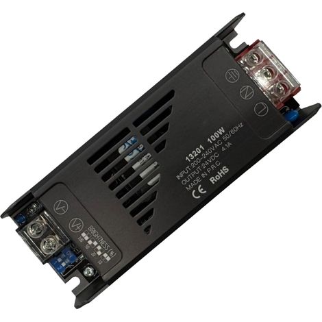 gloca Alimentatore Dimmerabile 24V, Trasformatore AC 200-240V a DC 24V Regolabile, Certificato CE RoHS, per Strisce LED e Illuminazione (100W 4.1A) (1/4)