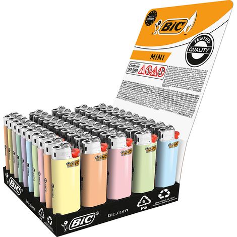 Briquet Mini, à Pierre, Tons Pastel, Couleurs Assorties