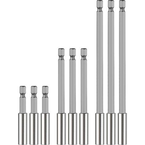 BUNTHAUS 9 Pack Screwdriver Bits Magnetic 1/4\" Porte Embouts Magnétique Extension Tige Hexagonale Embout Visseuse Rallonge Visseuse Support de 60/100/150 mm, Tige D'extension de Foret