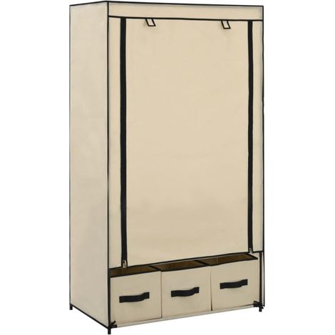 Vidaxl – Penderie pliable en tissu non tissé 87x49x159 cm – Tubes de fer résistants à l'humidité – Compartiments multiples pour rangement (1/5)