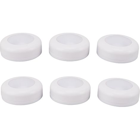 Lot de 6 lampes LED à intensité variable avec télécommande pour éclairer les armoires, les étagères et les plans de travail (blanc) (1/5)