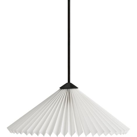[NEUWERTIG] B-Ware Hay Matin Pendelleuchte Deckenleuchte Weiß Baumwollschirm Fächerdesign Leuchte