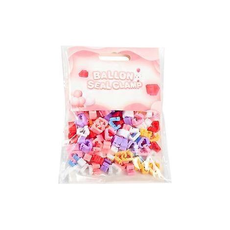 100 pinces à ballons en plastique pour sceller les ballons - Fournitures pour fêtes d'anniversaire (1/4)