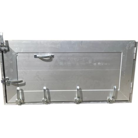 Cancello antiallagamento su misura altezza da 40 a 60 cm larghezza da120 a 140 cm colore alluminio (1/3)