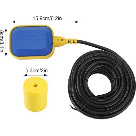 Float Switch, 250V 16A, 10M Cable, Water Level Controller, For Pump and Tank (1/5)