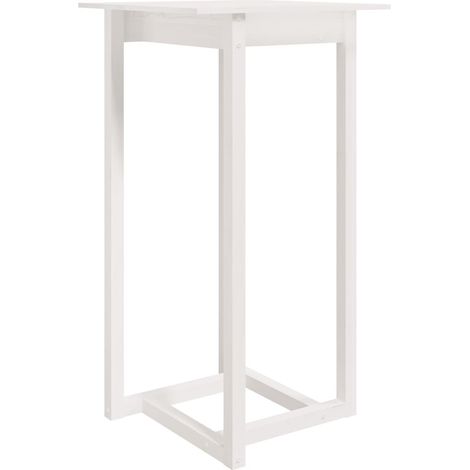 Bartisch Weiß 60x60x110 cm Massivholz Kiefer vidaXL