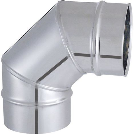Raccordo a gomito liscio per tubi - Angolo 90° - Acciaio inox 304 - Modello TYRAL - Ø125 JONCOUX
