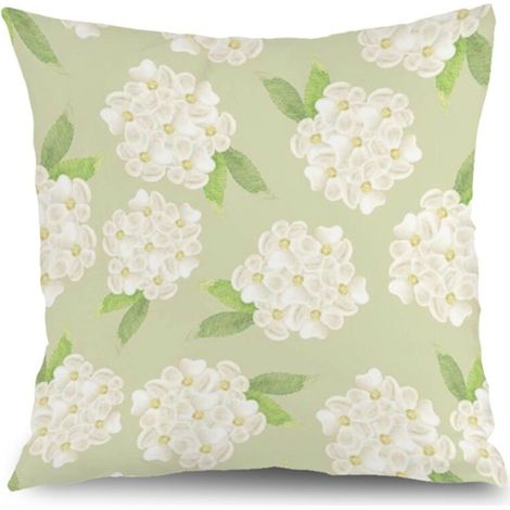 Taie d'oreiller plantes fleurs, décoration maison intérieure élégante,40×40cm (1/5)