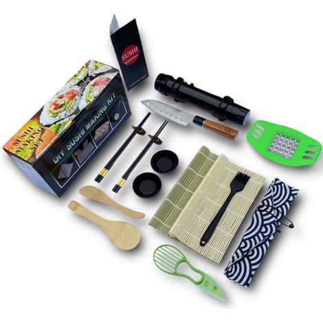 Kit à sushi XXL – Machine à sushi – Baguettes, trancheuse avocat, concombre – Fabrication maison (1/5)