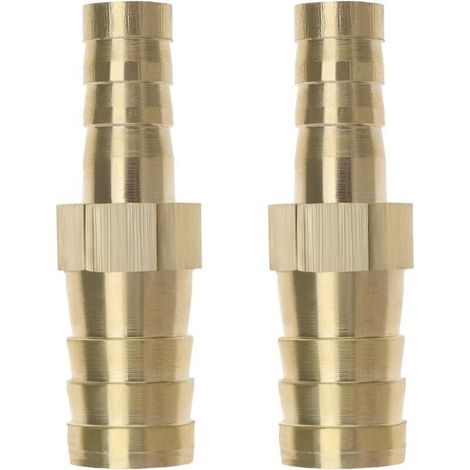 Satz aus 2 Messing-Reduzierstücken mit Nut von 12 mm auf 8 mm für Luft-, Wasser-, Kraftstoff- und Ölschläuche (1/5)
