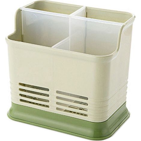 Range À Baguettes Vertical Perforé En Plastique Rigide Autoportant Pour Plan De Travail Cuisine - 1 Pièce (1/3)
