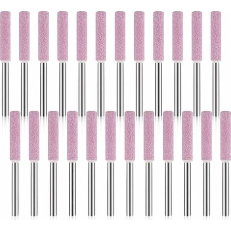 Packung mit 24 Kettensägen-Schärfsteinen, 3 x 4,8 mm Polier- und Schleifwerkzeug für Kettensägenschärfer