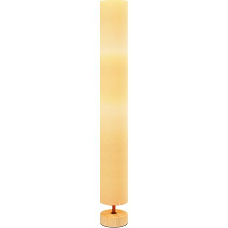 HOMCOM lámpara de pie moderna lámpara de salón con casquillo máx. 40 W E27 pantalla de lino marco de metal para dormitorio Ø15x120 cm beige (1/5)