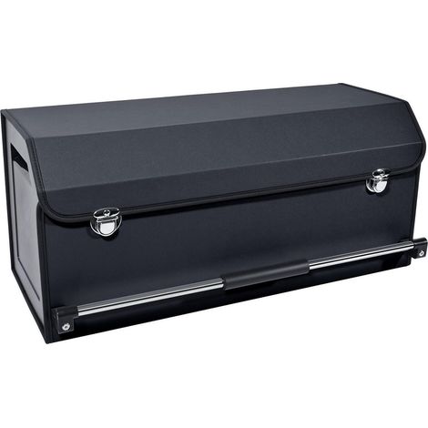 Organisateur de coffre de voiture en cuir 60L avec couvercle et serrure métallique (1/5)