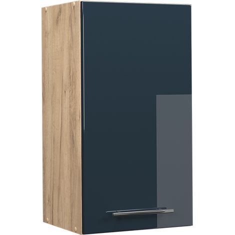 Pensile da cucina Fame-Line, Blu scuro lucido, 40 cm, Vicco (1/5)
