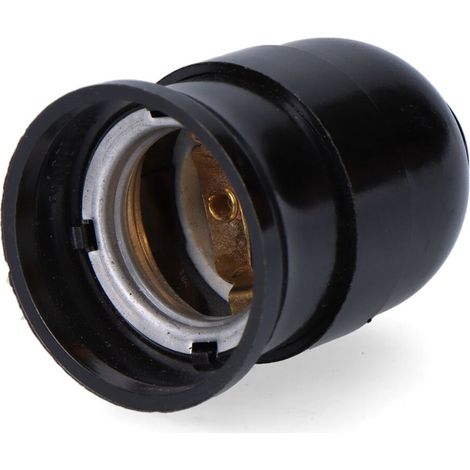 Keramik-Innenfassung aus Bakelit E27, 4 bis 230 V, schwarz, ø43 x 65 mm (eingeschweißt)