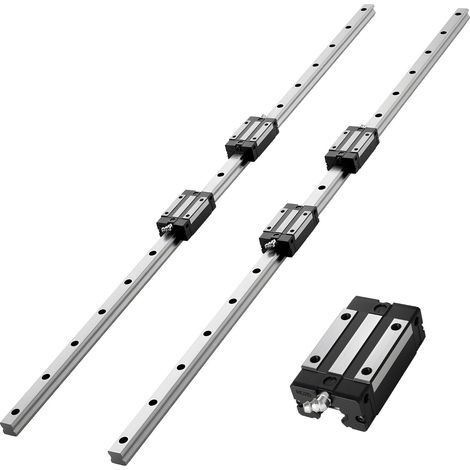 Rail de Guidage Linéaire HGR20 Rails Linéaires 1000 mm 2 PCS (1/5)