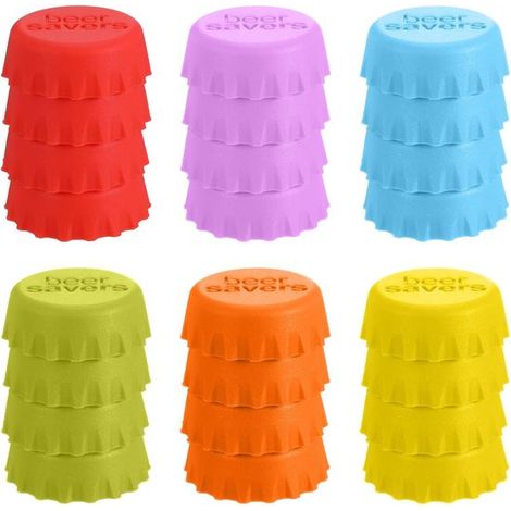 24 Tappi per bottiglie in silicone Tappi in silicone riutilizzabili per bottiglie di birra, birra fatta in casa, bibite analcoliche, bottiglie di vino, acqua minerale 6 (1/5)