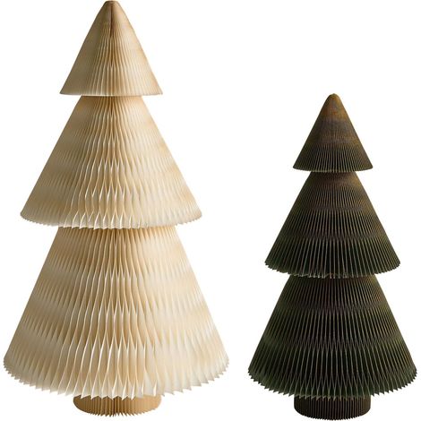 Weihnachtsdekoration 2er Set VEFSNA Weihnachtsbaum 90/122 cm Beige / Grün