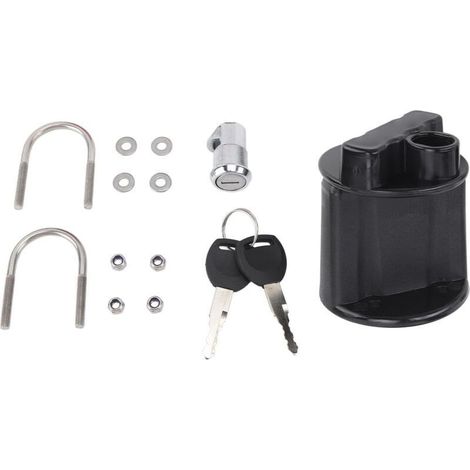 Support de réservoir de carburant avec verrouillage de sécurité, support pour bidon d'essence, support pour jerrycan, support pour réservoir d'huile, remplacement de réservoir de carburant de 3 litres (1/4)