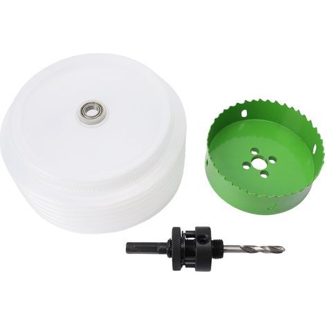 Lochsäge für Einbauleuchten, 4-Zoll-Bimetall-Bohrer mit Staubabsaugung für LED-Beleuchtung, Holz- und Kunststoffplatten, Decken, Gipskarton, grüne (1/5)