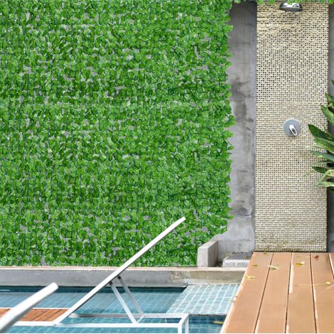 Haie artificielle brise-vue 300 x 100 cm, vert clair HAVRYA (1/5)