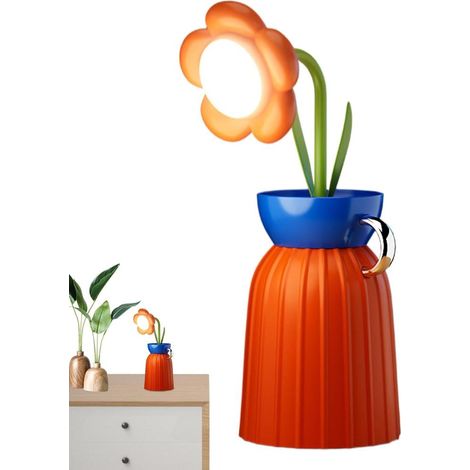 Veilleuse Tactile en Forme de Fleur Éclairage Doux et Tamisé Chambre Lampe Fleur Décoration (1/4)
