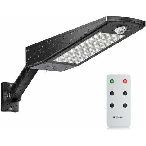 Tigrezy – LED-Solarleuchte für den Außenbereich – IP65 wasserdichter Solar-Flutlichtstrahler für den Außenbereich, mit verstellbarer Halterung und Fernbedienung (1/5)