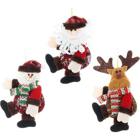 Lot de 3 décorations de Noël à suspendre, décoration de bureau ou de vitrine-21X14X1cm (1/3)
