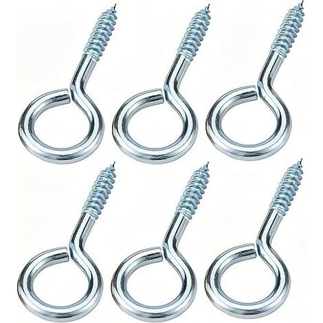[NON UTILIZZATO] 20 pezzi 35mm Viti ad occhiello, Viti ad anello autofilettanti, Occhielli rotondi, Viti a gancio in metallo, per legno, Fissaggio fili, Decorazione interna ed esterna