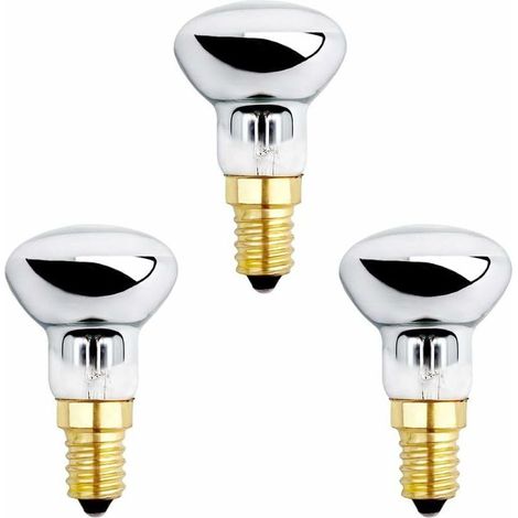 Ampoule E14 R39 25W pour Lampe de Lave, Dimmable, Blanc Chaud 2600K, 250LM, Ampoules Réflecteur Petit Culot pour Chauffer Lampe à Bulles, Lampe à Fusée, Lampe Pailletée, lot de 3 (1/4)