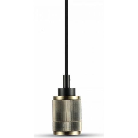 V-TAC LED-Kronleuchter aus Metall mit E27-Lampenfassung (max. 60 W), Farbe Bronze