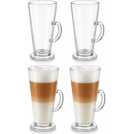 ® Verres à latte macchiato - 280 ml - Lot de 4 - Verres à simple paroi - Verres à latte macchiato à simple paroi - Verres à latte - Verres à café - Verres à cappuccino (1/5)