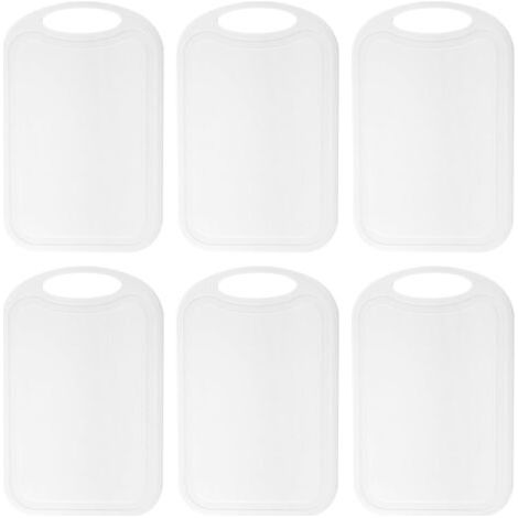 Lot de 6 Planche a Decouper Plastique, Antidérapante Planches à Découper de Cuisine Antibactérien avec Poignée, Alimentaires PP-Matériel Planche à Découper de Cuisine pour Viande, Légumes, Fruits (1/5)