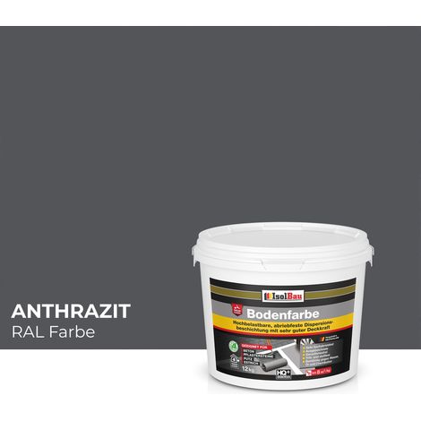 Pintura vial IsolBau para hormigón, color antracita, 12 kg (1/5)