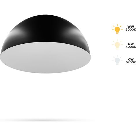 Lampada semicircolare 18W K300 per binari di fettuccia FiberFLEX 48VDC 3CCT 3000K, 4000K, 5700K (1/5)