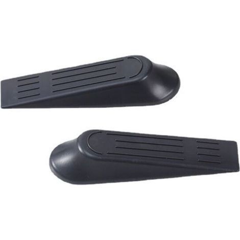 10 Pcs Cale de Porte Sol. Arrêts de Portes Sol Antidérapante Bloque Porte Sol Plastique (Noir) (1/4)