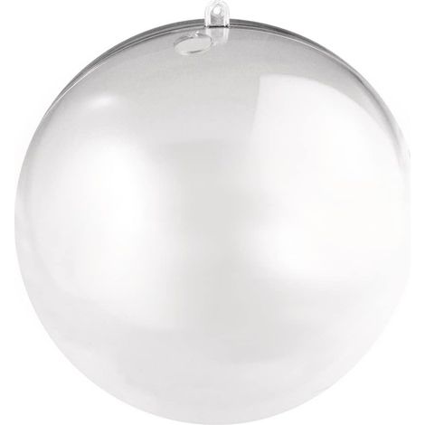 2 boules transparentes Ø16 cm à remplir/suspendre, décor Noël/Pâques/anniversaire