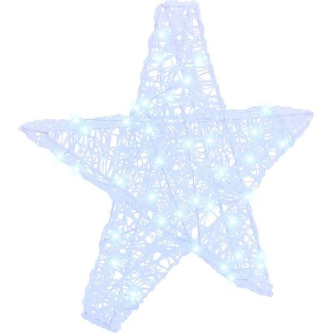 Estrella 3D con 50 LED frío 55 x 53.5 x 10 cm Acrílico vidaXL