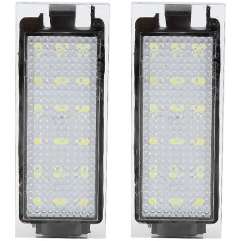 Zweiteilige LED-Kennzeichenbeleuchtung mit 18 Leuchtperlen, 3 W Leistung. Direkter Ersatz für Twingo/Clio/Megane/Laguna (1/5)