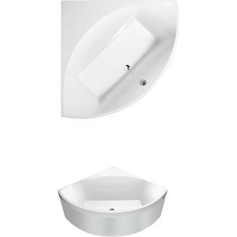 Baignoire VB Squaro SQR 1450x1450x525mm d'angle avec système HC TP1 Blanc Alpin