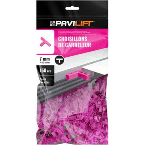 Sachet de 150 croisillons en "T" 7mm Pavilift (1/3)