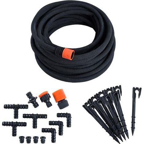 Perlschlauch Tropfschlauch Gartenschlauch 15 m Schlauch Set Bewässerungsschlauch (1/5)