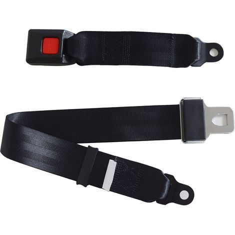 2 Ceintures de Sécurité 2 Points Noires Réglables Confortables Universelles pour Voiturette de Golf Voiture Bus Scolaire (1/5)