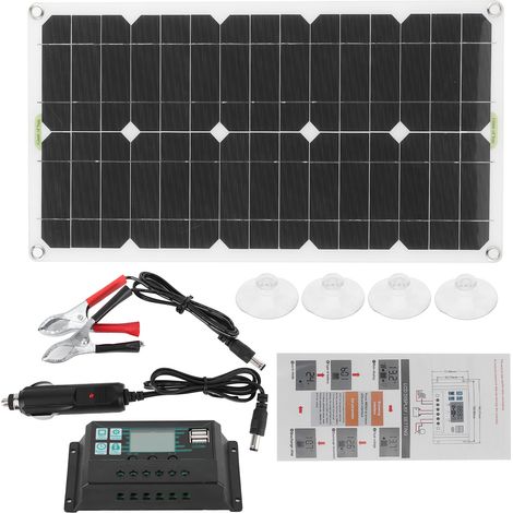 Chargeur de panneau solaire Portable universel, sortie USB monocristallin 28W, étanche (1/5)