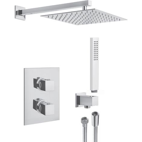 SCELTO DA DESIVERO Sistema doccia incasso termost quadro 2 vie con dev ceram soff 25cm br doccia e docc codice prod: DSV15298