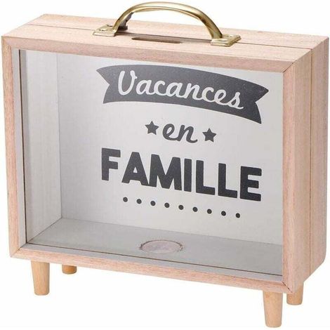 Spardose, Holzrahmen, Klarglas, tiefe Spardose für Familien, Kinder und Erwachsene - Fei Yu (1/4)
