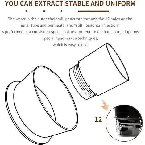 Tasse à café expresso amovible pour cafetière à piston -- (1/5)